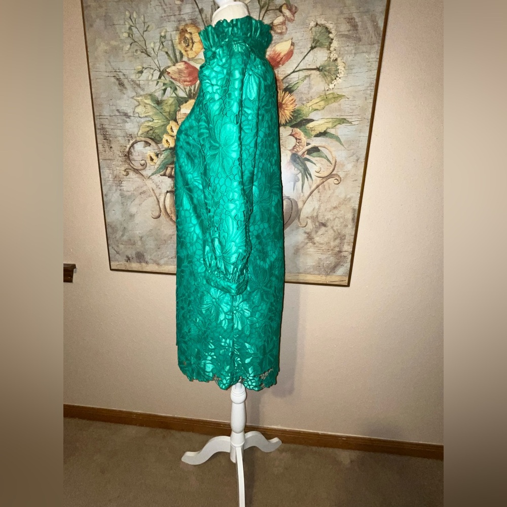 XS Tuckernuck Pomander Place Green Lace Cath Mini Dress - Picture 13 of 17